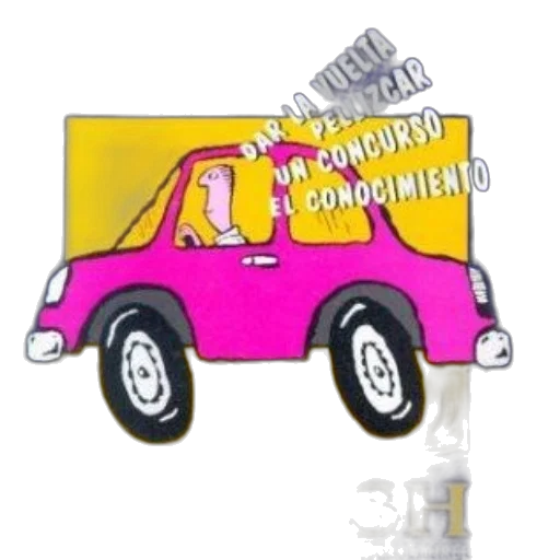 car, cartoon, concept art, colorful, book, cover, featuring, spanish transparent PNG cut-out
