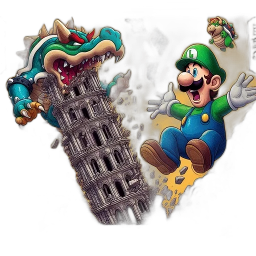 weapon, concept art, pixel art, fantasy art, 3d render, green, super, mario-inspired transparent PNG cut-out