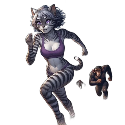 creature, animal, staff, concept art, fantasy art, pixel art, comic book art, monochrome transparent PNG cut-out