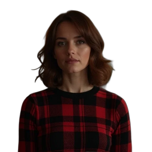 dress, jacket, hair, face, concept art, forest, red, bonnie transparent PNG cut-out