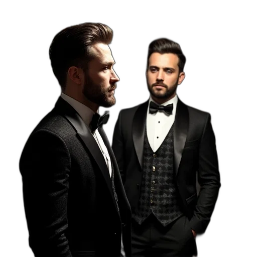 jacket, photorealistic, man, standing, room, mirror, reflecting, his transparent PNG cut-out