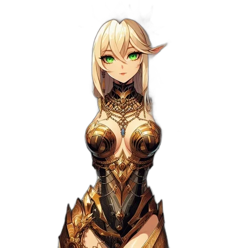 dragon, dress, staff, sword, fantasy art, pixel art, concept art, anime transparent PNG cut-out