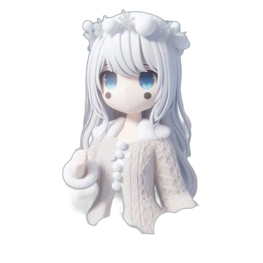 creature, dress, staff, robot, 3d render, pixel art, anime, concept art transparent PNG cut-out