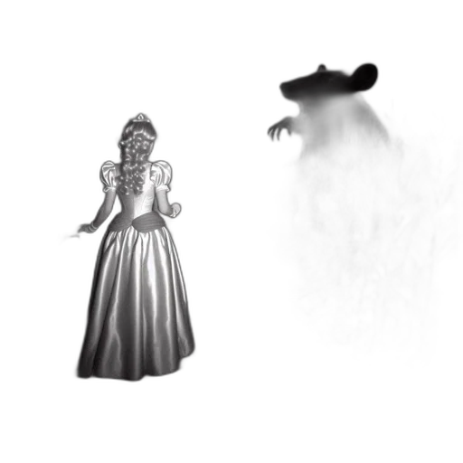 dress, mask, creature, crown, concept art, fantasy art, 3d render, pixel art transparent PNG cut-out