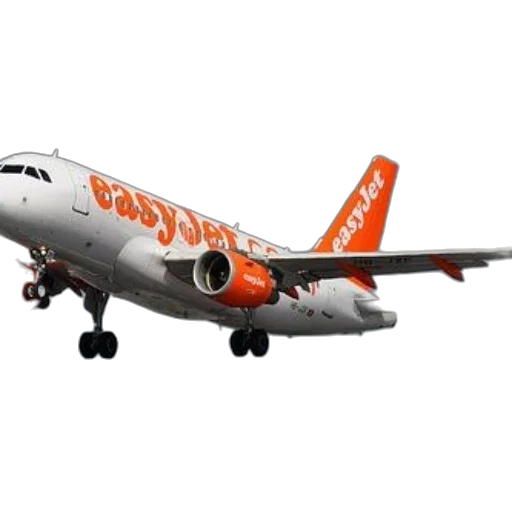 easyjet, airplane, taking, off, runway, showcasing, distinctive, orange transparent PNG cut-out
