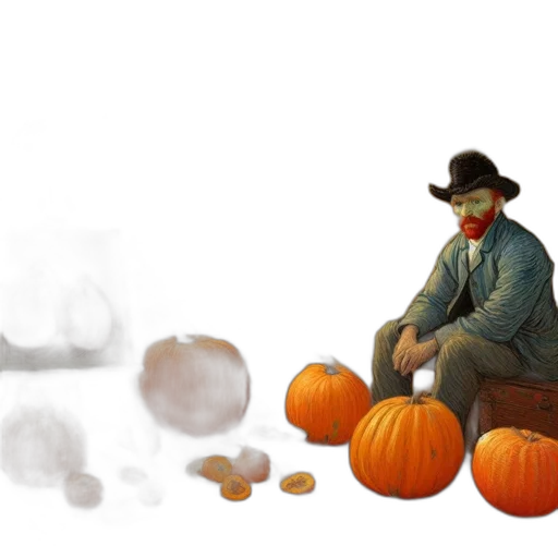 hat, concept art, photorealistic, 3d render, oil painting, fog, fire, forest transparent PNG cut-out