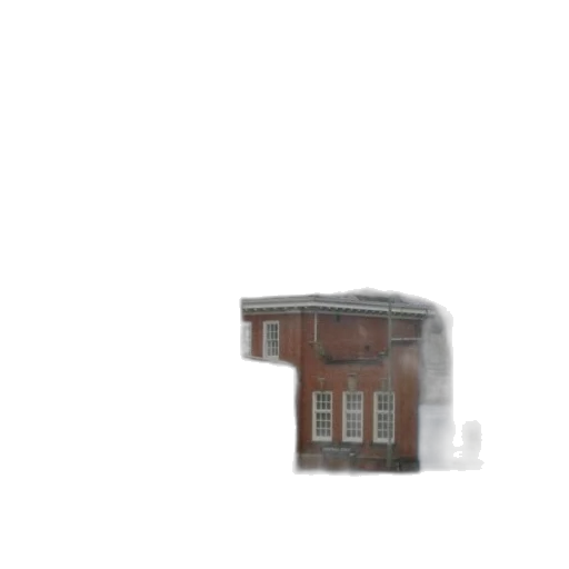 building, furniture, umbrella, robot, 3d render, pixel art, concept art, photorealistic transparent PNG cut-out