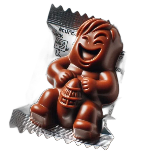 food, robot, creature, jewelry, 3d render, photorealistic, chocolate, figure transparent PNG cut-out