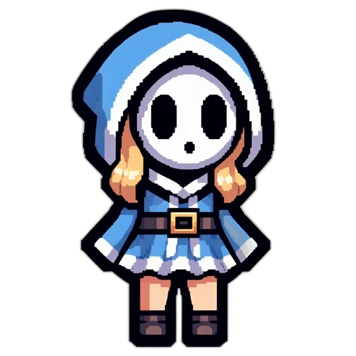 mask, staff, jacket, dress, pixel art, concept art, watercolor, cartoon transparent PNG cut-out