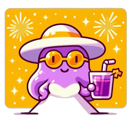hat, staff, vaporwave, concept art, cartoon, pixel art, pastel, animated transparent PNG cut-out