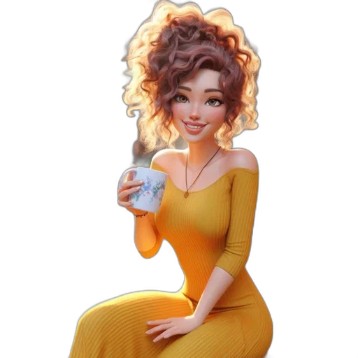 dress, crown, fantasy art, concept art, pixel art, cartoon, golden, animated transparent PNG cut-out