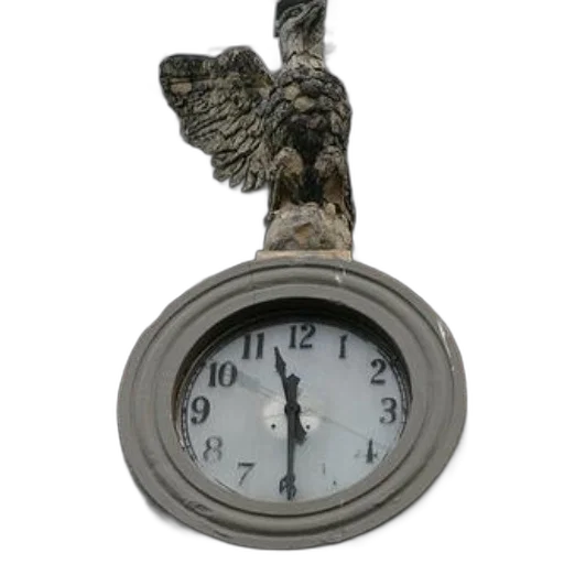 jewelry, staff, 3d render, photorealistic, clock, eagle, statue, top transparent PNG cut-out