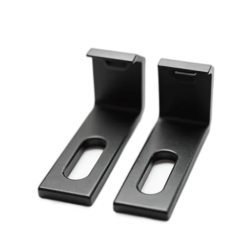 jewelry, furniture, 3d render, black, plastic, bracket, two, rectangular transparent PNG cut-out