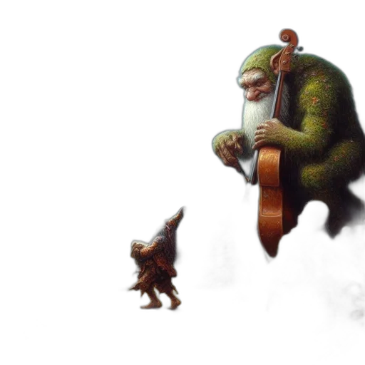 creature, concept art, fantasy art, 3d render, photorealistic, fog, forest, snow transparent PNG cut-out
