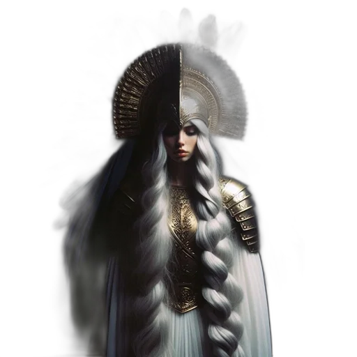 staff, dress, crown, sword, concept art, fantasy art, comic book art, pixel art transparent PNG cut-out