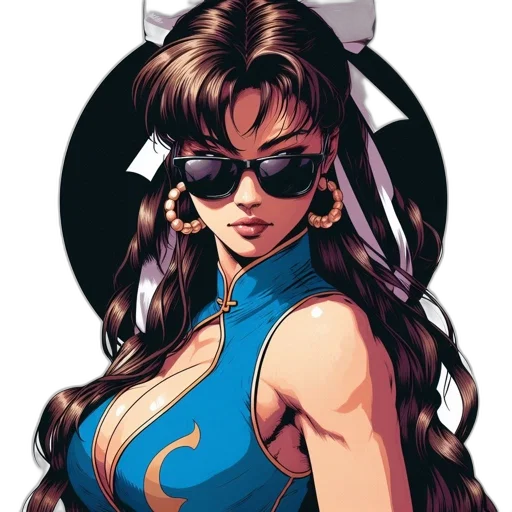 comic book art, anime, concept art, cartoon, blue, animated, woman, long transparent PNG cut-out