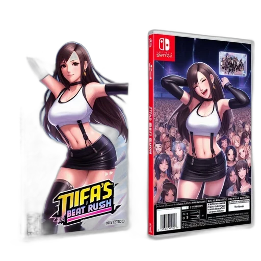 concept art, 3d render, pixel art, comic book art, rated, tifa, beat, rush transparent PNG cut-out
