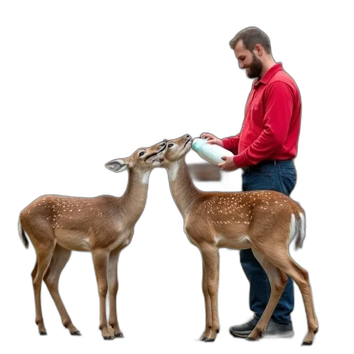 animal, staff, creature, concept art, photorealistic, forest, man, red transparent PNG cut-out