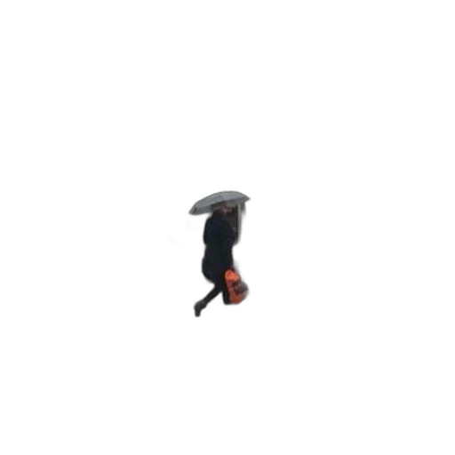 umbrella, shoes, creature, hat, pixel art, 3d render, concept art, person transparent PNG cut-out