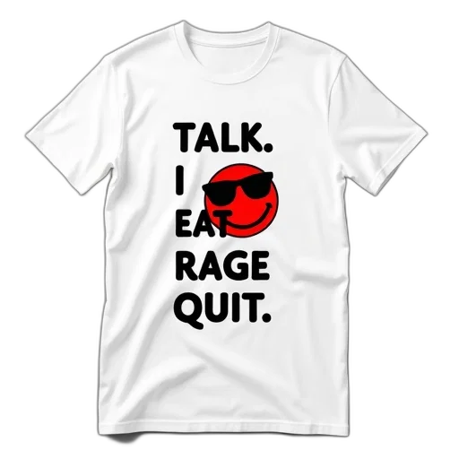 white, t-shirt, graphic, design, featuring, words, talk, eat transparent PNG cut-out
