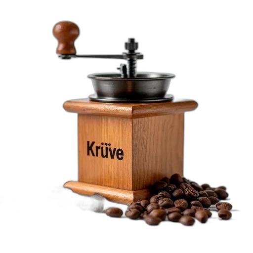 furniture, food, staff, 3d render, wooden, coffee, grinder, word transparent PNG cut-out