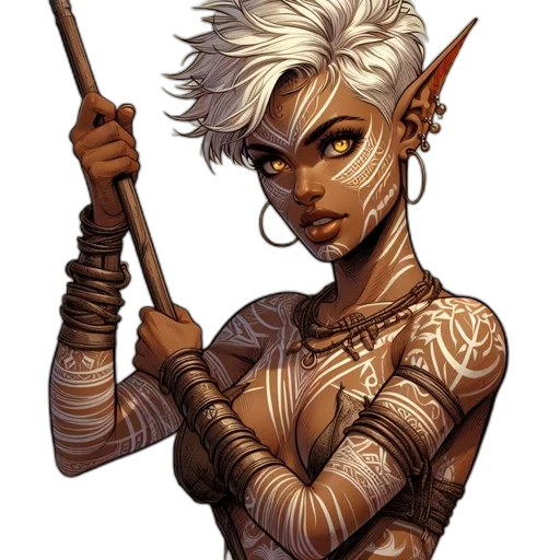 staff, sword, weapon, fantasy art, concept art, comic book art, pixel art, earth tones transparent PNG cut-out