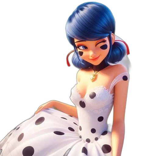 dress, jewelry, robot, concept art, 3d render, cartoon, comic book art, blue transparent PNG cut-out