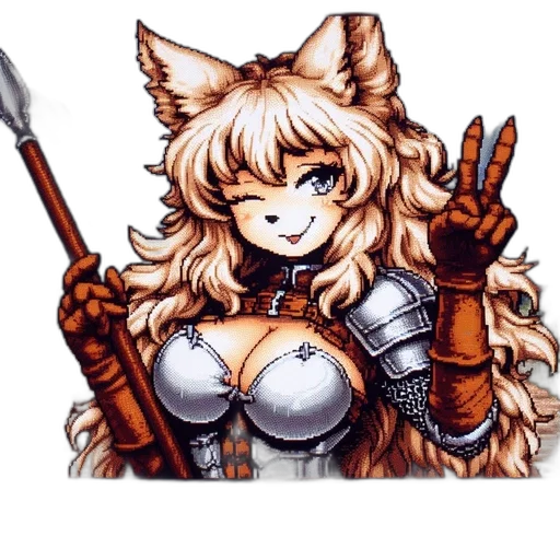 staff, weapon, sword, pixel art, fantasy art, anime, concept art, monochrome transparent PNG cut-out