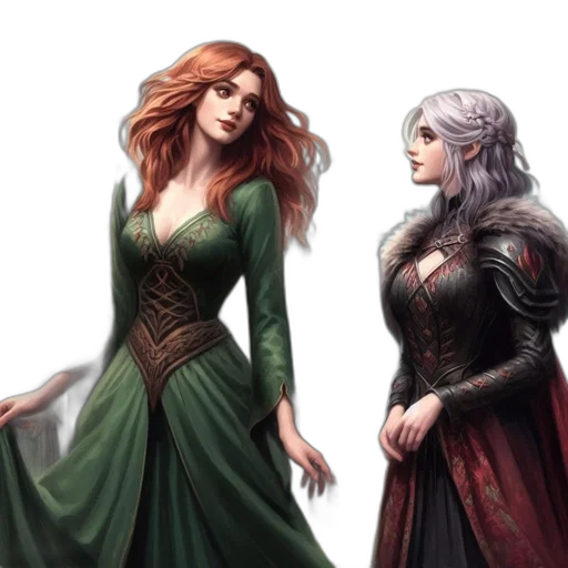 dress, fantasy art, concept art, comic book art, pixel art, fire, green, dark transparent PNG cut-out