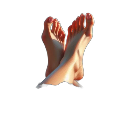 shoes, jewelry, face, hair, 3d render, photorealistic, oil painting, vaporwave transparent PNG cut-out