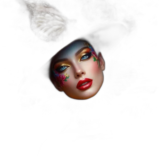 hat, mask, face, creature, photorealistic, fantasy art, 3d render, concept art transparent PNG cut-out