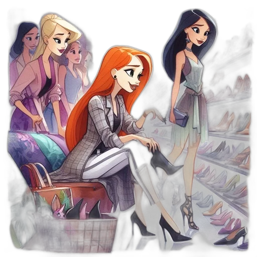 fantasy art, comic book art, concept art, cartoon, snow, fire, inside, shoe transparent PNG cut-out