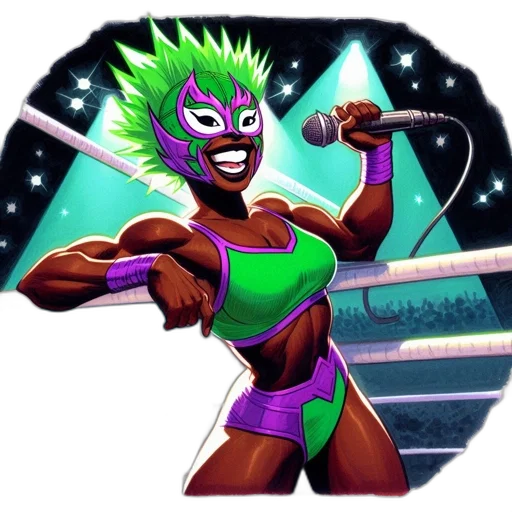 staff, comic book art, vaporwave, concept art, pixel art, neon lights, neon, female transparent PNG cut-out