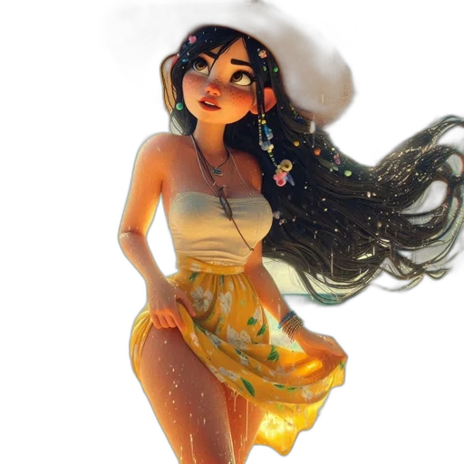 dress, concept art, fantasy art, 3d render, pixel art, golden, neon, earth tones transparent PNG cut-out