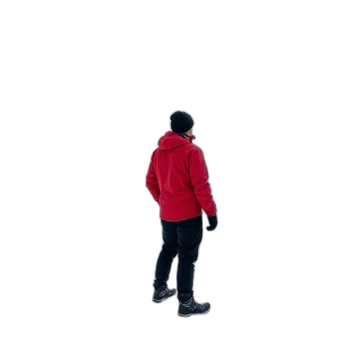 jacket, staff, umbrella, robot, 3d render, concept art, pixel art, vaporwave transparent PNG cut-out