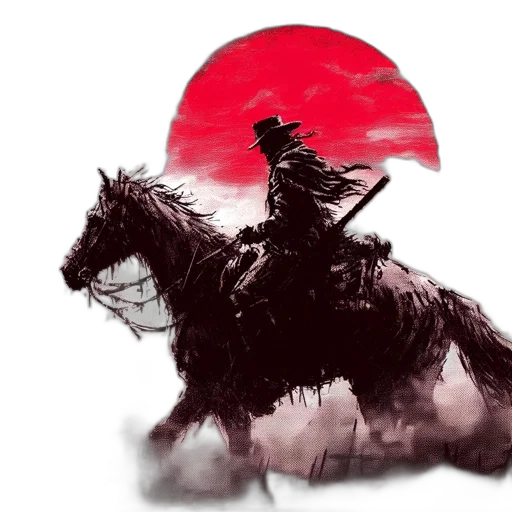 dragon, sword, fantasy art, concept art, comic book art, anime, sunset, fog transparent PNG cut-out