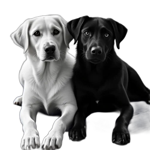 animal, photorealistic, pencil sketch, 3d render, oil painting, black, white, image transparent PNG cut-out