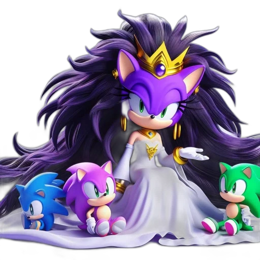 crown, concept art, 3d render, fantasy art, majestic, dual-eyed, feline, queen transparent PNG cut-out