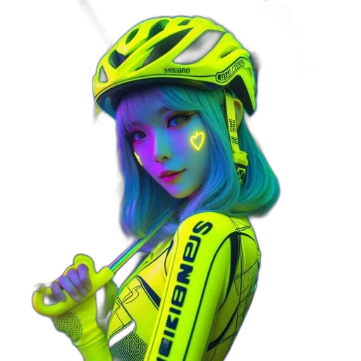 robot, face, staff, cyberpunk, concept art, 3d render, photorealistic, neon lights transparent PNG cut-out