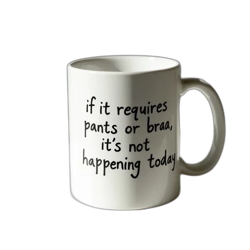 white, coffee, mug, words transparent PNG cut-out