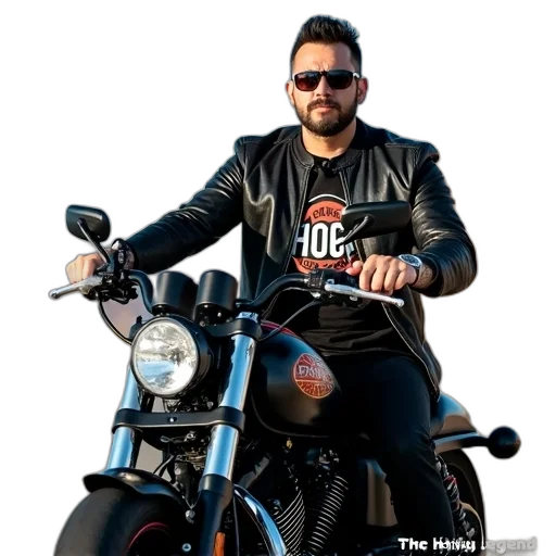 jacket, first, image, shows, man, sitting, motorcycle, black transparent PNG cut-out