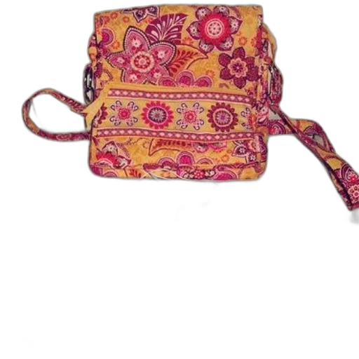 colorful, bag, floral, pattern, sits, couch, next, variety transparent PNG cut-out