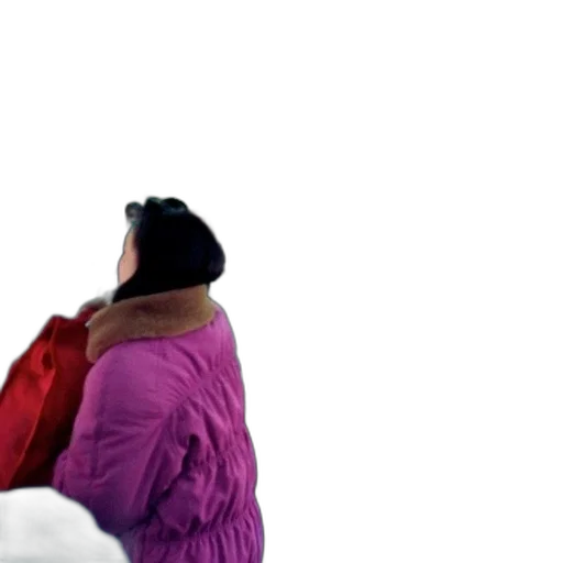 hat, jacket, staff, face, snow, outer space, fire, woman transparent PNG cut-out