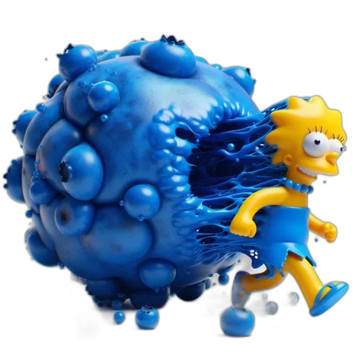 creature, 3d render, concept art, photorealistic, underwater, outer space, blue, lisa transparent PNG cut-out