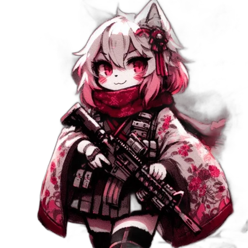 weapon, staff, animal, jacket, pixel art, anime, concept art, fantasy art transparent PNG cut-out
