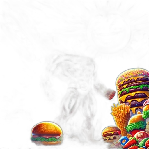 food, robot, animal, creature, concept art, photorealistic, 3d render, pixel art transparent PNG cut-out