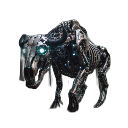 robot, animal, creature, jewelry, 3d render, concept art, cyberpunk, enormous transparent PNG cut-out