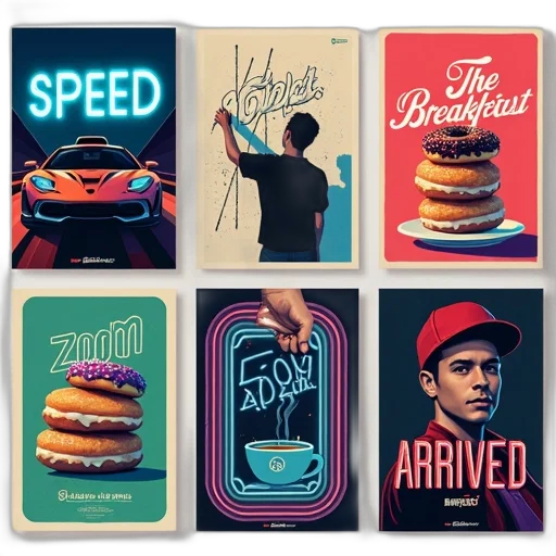 food, concept art, comic book art, neon, colorful, second, image, collection transparent PNG cut-out