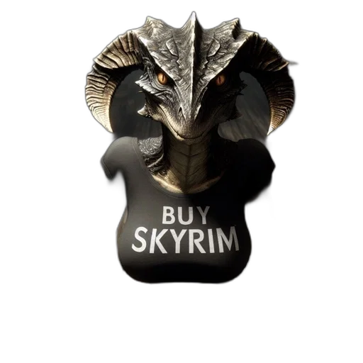 dragon, weapon, mask, crown, 3d render, fantasy art, concept art, anthropomorphic transparent PNG cut-out