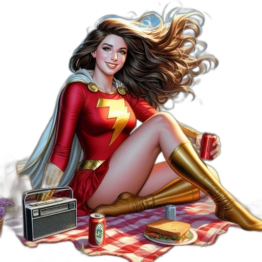comic book art, cartoon, fantasy art, concept art, woman, long, brown, hair transparent PNG cut-out